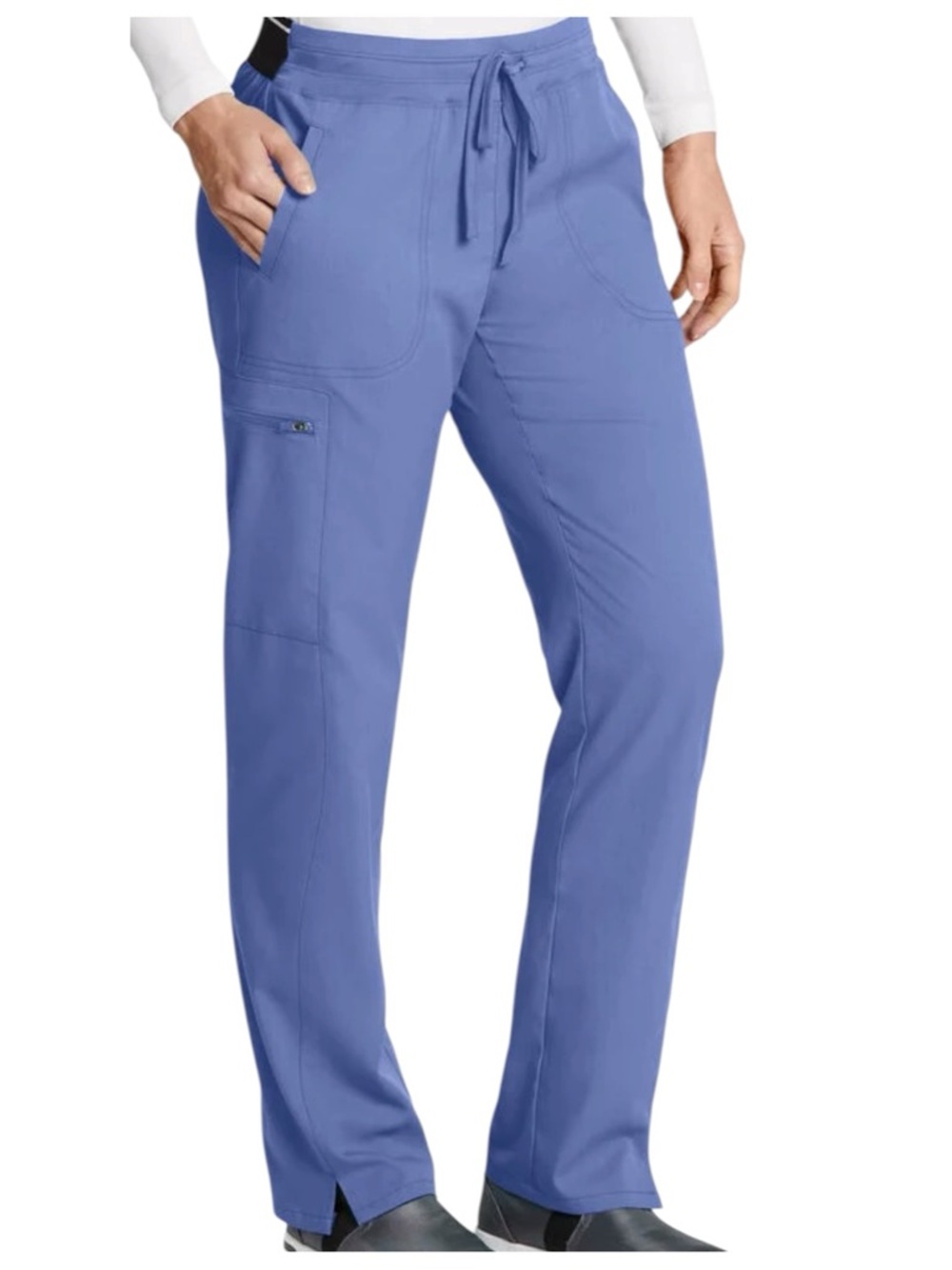 Grey’s Anatomy Spandex Stretch Ceil Blue 3 Pocket Cargo Scrub Pants